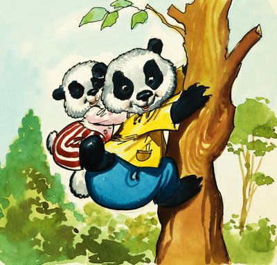 Pandalar ağaca tırmanıyor by English School