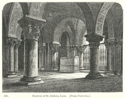 Aziz Isidoro Panteonu, Leon (gravür) by English School