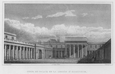 Paris, Legion Of Honor Sarayının Avlusu (gravür) by English School