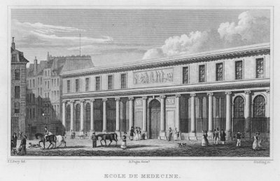 Paris, Tıp Fakültesi (gravür) by English School