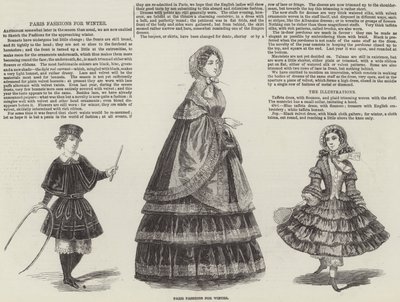 Kış için Paris Modası (gravür) by English School