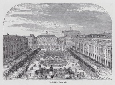 Paris, Palais Royal (gravür) by English School