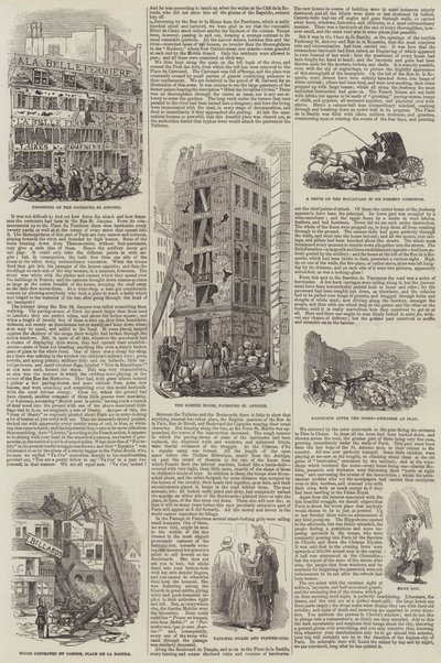 Ayaklanmadan sonra Paris (gravür) by English School