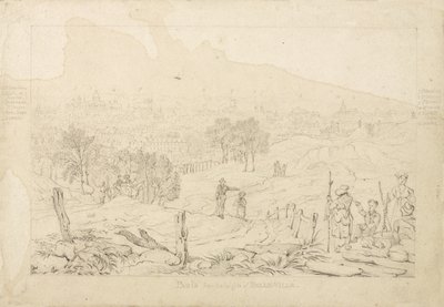 Belle Ville Tepelerinden Paris, 1815 by English School