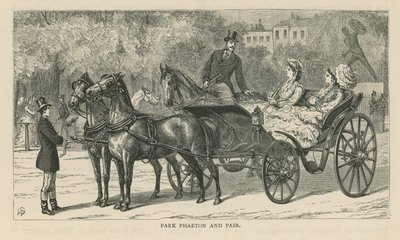Park fayton ve çifti by English School