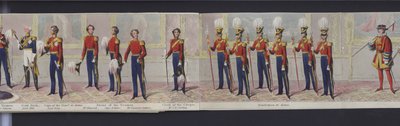 Kraliçe Victoria'nın evliliğinin panoramasının bir parçası, 1840 dolayları (el boyaması aquatint) by English School