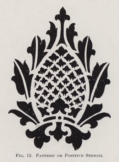 Desen veya Pozitif Stencil (lito) by English School