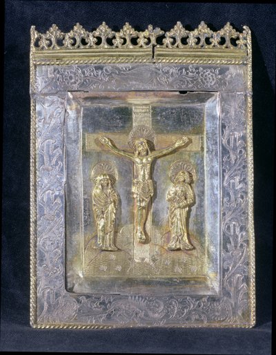 Pax, c.1500 (yaldızlı ahşap) by English School