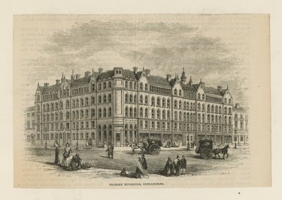 Spitalfields sınırlarındaki Peabody Binaları by English School