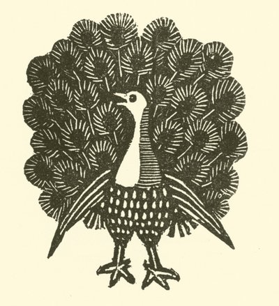 Tavus kuşu (tahta baskı) by English School