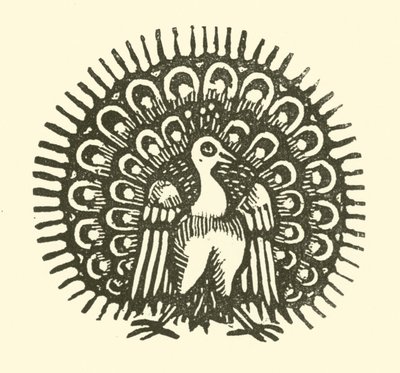 Tavus kuşu (tahta baskı) by English School