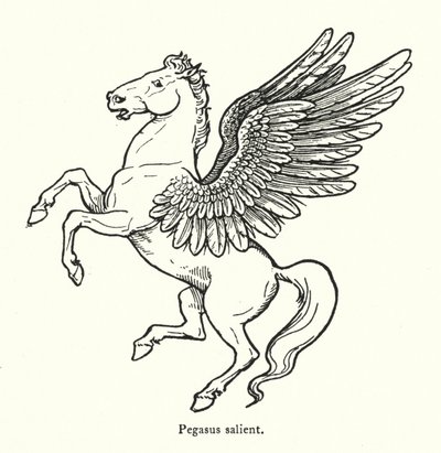Pegasus çıkıntısı (gravür) by English School