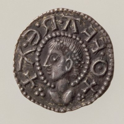 Penny of Offa, King of Mercia, 757-96 (ön yüz) (gümüş) (ters için bkz. 168072) by English School
