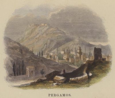 Bergama (renkli gravür) by English School