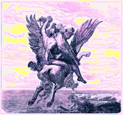 Perseus Kanatlı At Üzerinde Pegasus, Medusas Kafalı, The Illustrated History of the World
