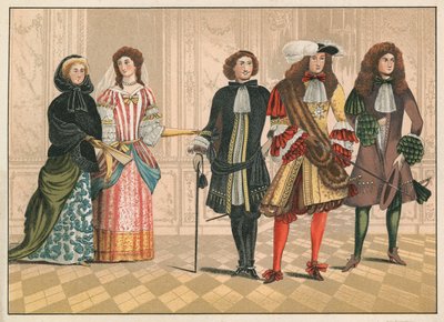 Seçkin kişiler, muhtemelen Alman, c 1680 (chromolitho) by English School