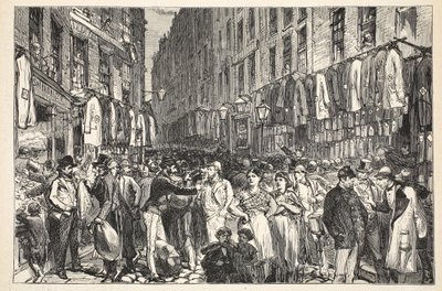 Petticoat Lane (Middlesex Caddesi), 1870 by English School