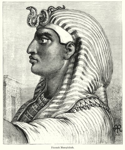 Firavun Menephthah (gravür) by English School