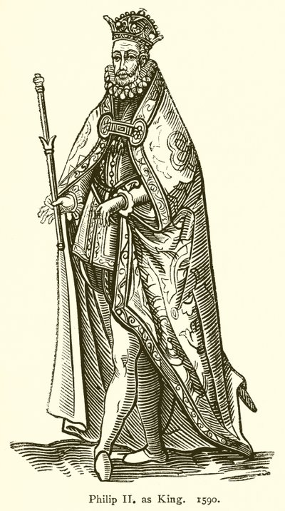 Kral olarak Philip II. 1590 by English School