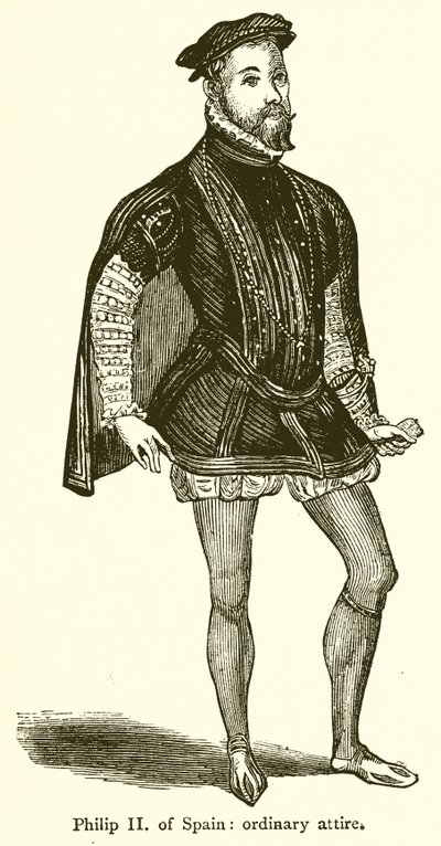 İspanya Kralı II. Philip: Sıradan Kıyafet by English School