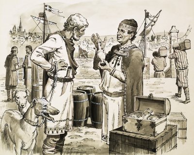 Phoenecian  traders by English School