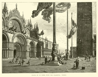 Piazzetta, Venedik ile St Mark Piazza by English School