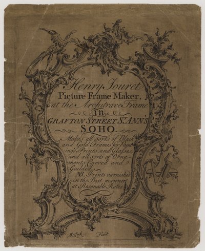Resim Çerçevesi Yapıcı, Henry Jouret, ticari kart by English School