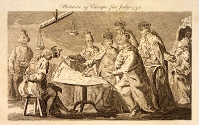 Temmuz 1772, c.1772 için Avrupa resmi (gravür) by English School