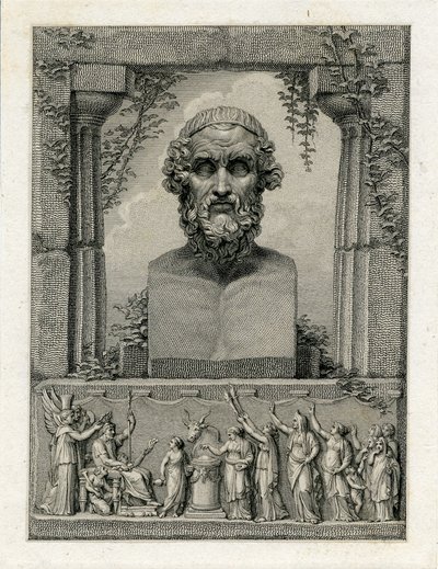 Pindar, Antik Yunan Lirik Şair (c.522-c.433) (gravür) by English School