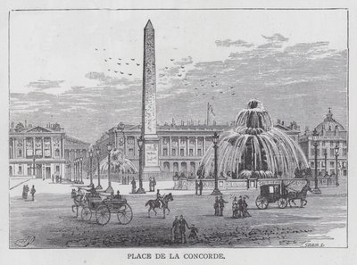 Place De La Concorde (gravür) by English School