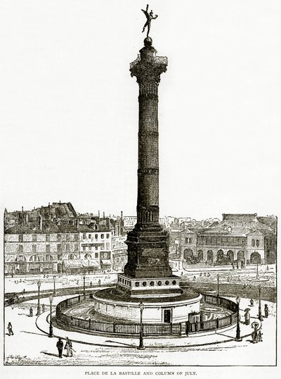 Place de la Bastille ve Temmuz Sütunu, H. Sutherland Edwards tarafından Eski ve Yeni Paris