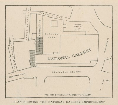 Ulusal Galeri gelişimini gösteren plan by English School