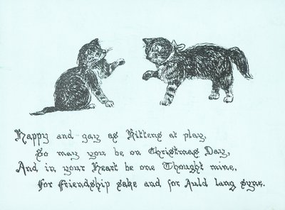 Oynak Yavru Kedi, Noel Kartı by English School