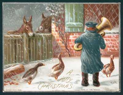 Karda Trombon Çalmak, Noel Kartı by English School