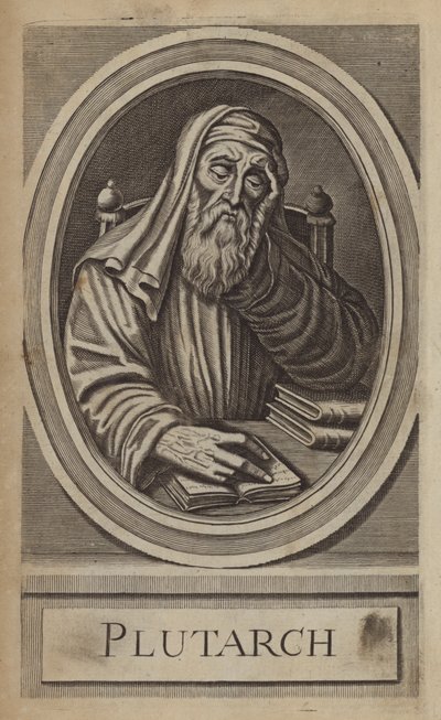 Plutarch, Yunan tarihçi ve yazar (gravür) by English School