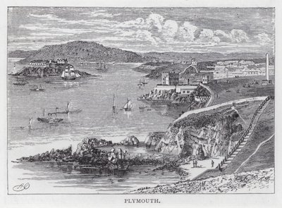 Plymouth (gravür) by English School