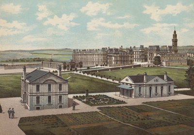 Plymouth: Kraliyet Deniz Kışlası (renkli taş) by English School