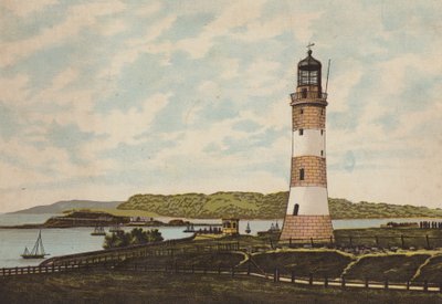 Plymouth: Çapadaki Smeaton Deniz Feneri (renkli taş) by English School