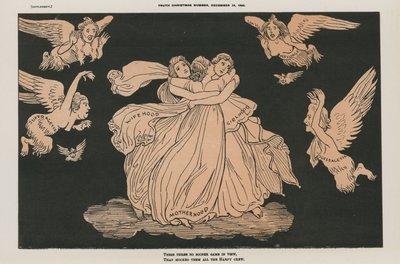 Siyasi karikatür (renkli taş baskı) by English School