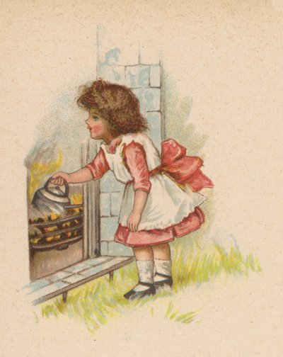Polly Su Isıtıcısını Açtı (chromolitho) by English School