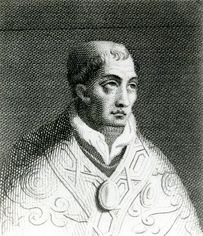 Papa John VIII (820-82) (gravür) by English School