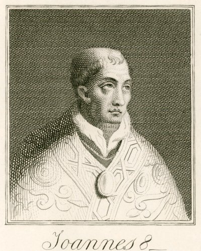 Papa John VIII by English School