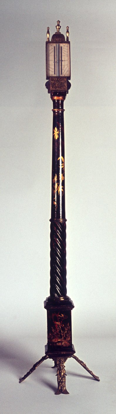 Chinoiserie dekorasyonu ile taşınabilir çubuk barometre, 17. yüzyılın sonlarında by English School