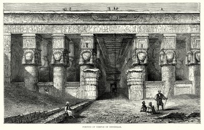Denderah Tapınağı Portikosu (gravür) by English School