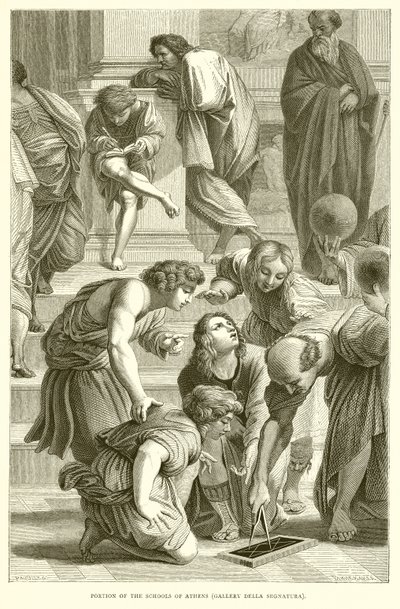 Atina Okullarından Bir Kısmı (Galeri Della Segnatura) by English School
