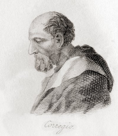 Antonio Allegri da Correggio'nun Portresi by English School