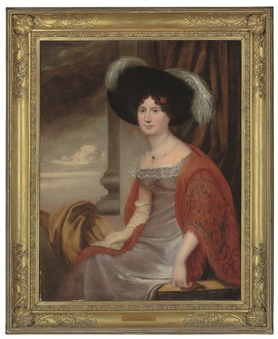 Charlotte Yeates#39;in Portresi, Lady Lopes (ö. 1833) (tuval üzerine yağlıboya) by English School