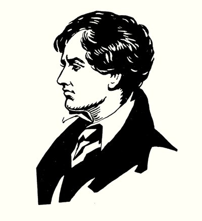 Lord Byron'ın portresi (renkli taş) by English School