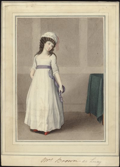 Lucy olarak Bayan Brown portresi by English School