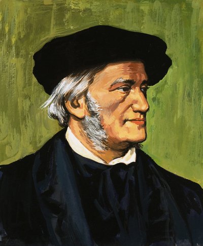 Portrait of Richard Wagner, composer of The Flying Dutchman by English School